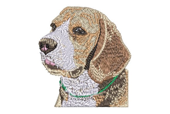 Beagle Embroidery Design: A Realistic Canine Statement for Sweatshirt Collections