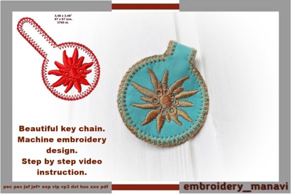 Beautiful Key Chain 3: Charming Embroidery for Bags & Gifts