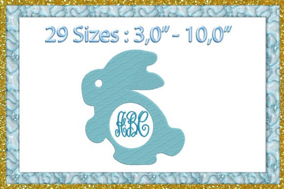 Bunny Monogram Frame: A Brand-Ready Embroidery Design