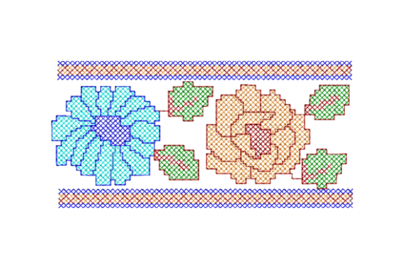 Cross Stitch Flower Border: An Embroidery Seller's Take