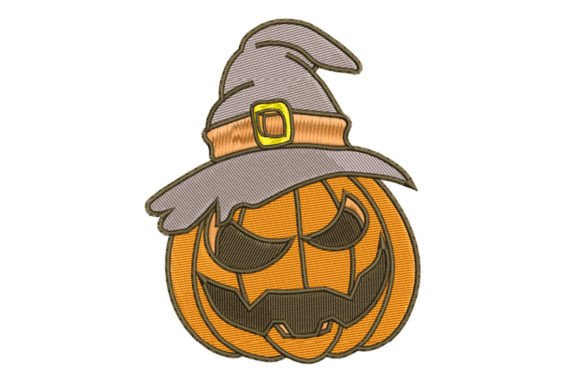 Halloween Pumpkin with Witch Hat
