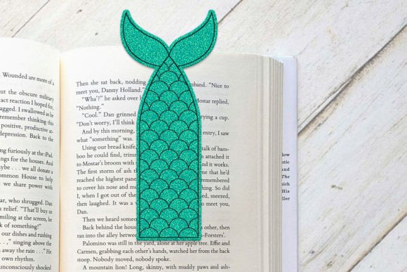 Mermaid Tail Bookmark ITH Applique