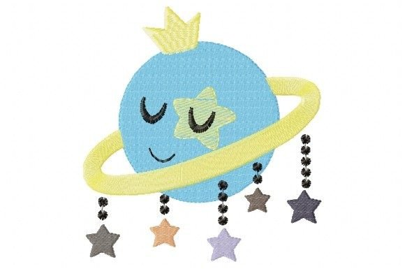 Planet Saturn with Stars Embroidery Review for Gifts