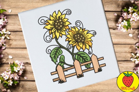 Sunflowers by the Fence: A Craft Fair Embroidery Review